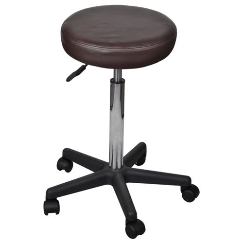 Vidaxl Brun Tabouret De Bureau Marron - Image 1