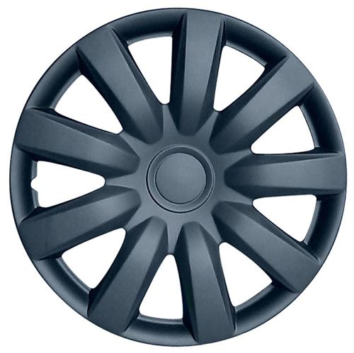 AutoStyle Enjoliveurs Alabama 15 pouces ABS noir mat lot de 4
