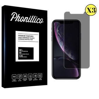 Protection d'écran pour smartphone Phonillico Verre Trempe pour iPhone 11  PRO MAX [Pack 2] Film Noir Anti Espion Vitre Protection Ecran [®]