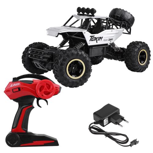 1/12 RC voiture de chenille 4WD télécommande véhicule électrique 2,4 GHz camion cadeau de Noël anniversaire fête(Argent)