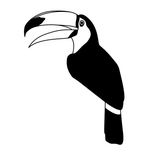 Tampon bois Toucan 7 x 5 cm - Artemio