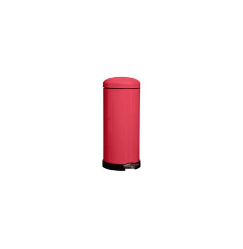 Poubelle retro - 30 L - Rouge
