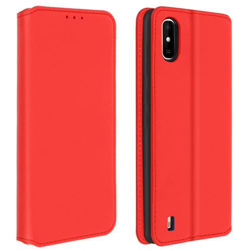 Avizar Housse pour Wiko Y81 Étui Folio Portefeuille Fonction Support Rouge