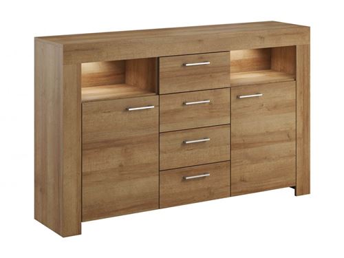 BOBOCHIC Buffet bas 155 cm SKYLINE Chêne