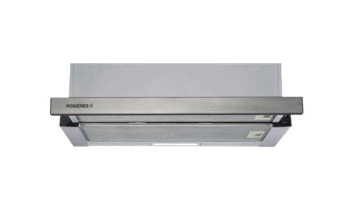 Rosières Rht6300/2lin - Hotte - Téléscopique - Largeur : 60 Cm - Profondeur : 28 Cm - Evacuation & Recyclage - Argent