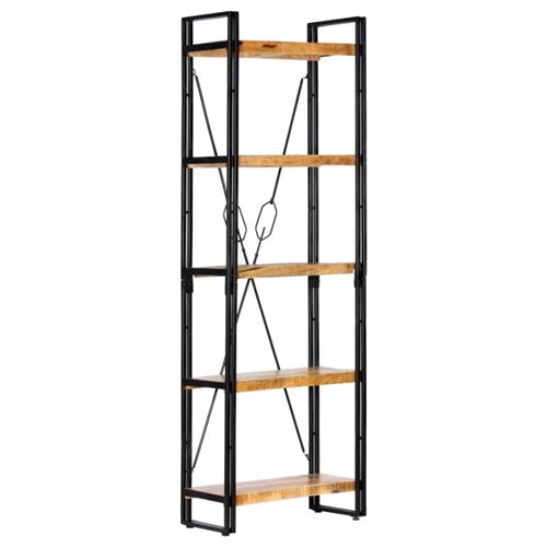 vidaXL Bibliothèque à 5 niveaux 60x30x180 cm Bois de manguier solide