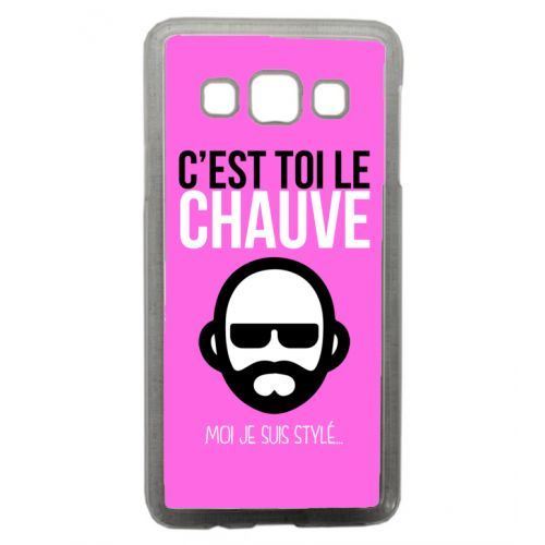 Coque transparente galaxy a7 c est toi le chauve moi je suis styl 9