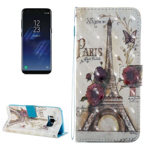 Galaxy S8 Plus / G955 Housse Etui Cuir PU Tour Eiffel ALS52970