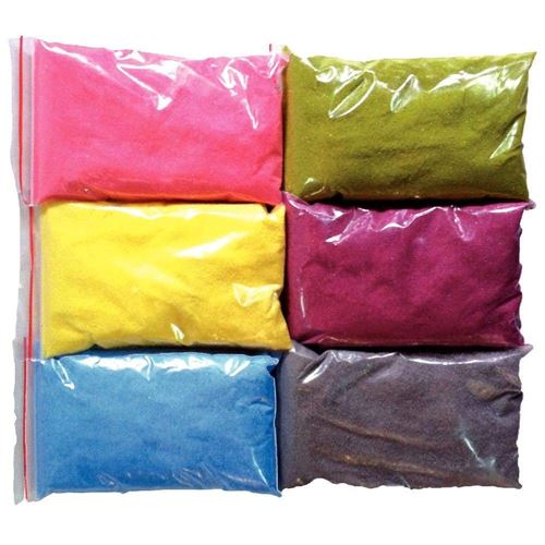 Sable coloré + 6 salières vides couleurs pastels - Lot de 6 sacs de 500g