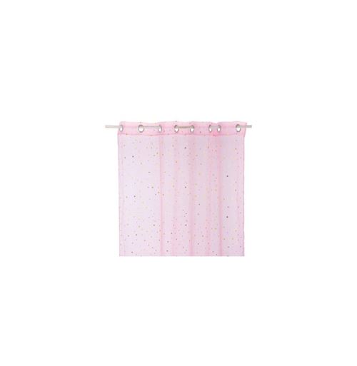 Voilage 140 x 250 cm - Chambre d'enfant - Rose