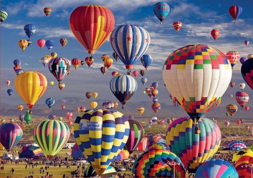 Puzzle adulte : vol en montgolfieres - 1500 pieces - educa collection ballons dirigeables