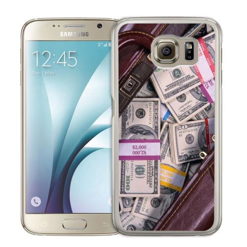 Coque pour Samsung Galaxy S6 Edge sac dollars