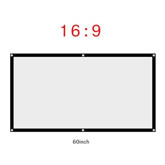 Docooler H60 60 Écran De Projection Portable HD 16: 9 Blanc Dacron