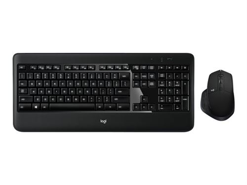 Logitech MX900 Combo Clavier et Souris sans-Fil - USB, Bluetooth (for Windows, Mac OS) - Layout Anglais QWERTY - Noir