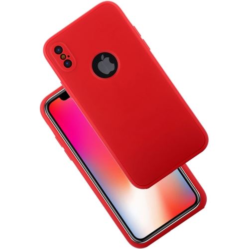 Iphone X / Xs Coque Protection Silicone Coque Protection Plastique Bouclier Arrière Rouge Als80036