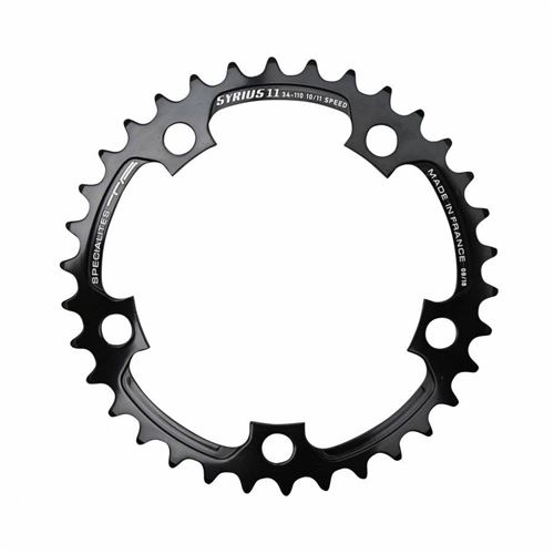 Plateau route 5bra 30dts d.74 triple interieur noir alu 7075 ta zelito type shimano 9-10v.