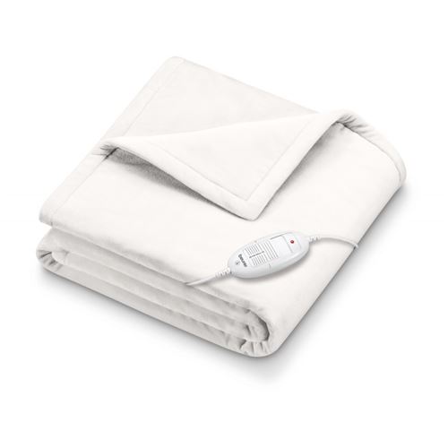 Couverture chauffante douce blanche Beurer