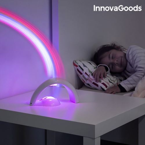 Veilleuse à projecteur LED arc-en-ciel pour Enfant - Lampe originale pour enfant multicolore