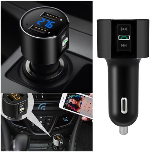 Car C26S Bluetooth Kit Transmetteur FM Adaptateur Radio sans fil Lecteur MP3 USB Plug