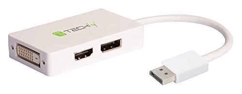 Adaptateur displayport vers dvi hdmi dp 3-en-1 techly iadap-dp-combof3