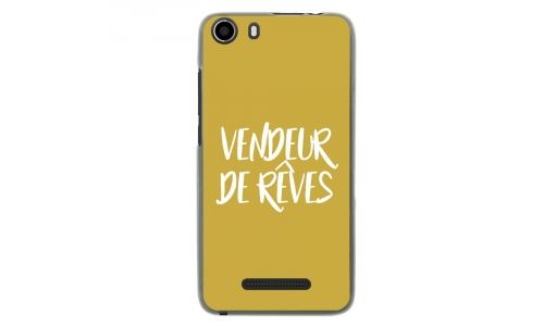 Coque souple pour Wiko Lenny 2 avec impression Motifs vendeur de rêves or