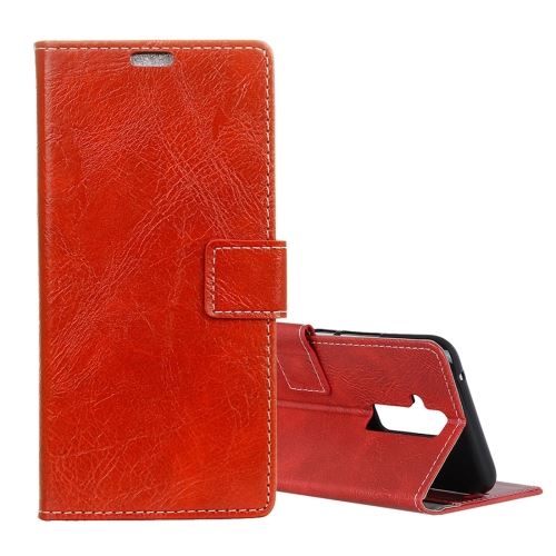 Doogee X70 Housse Etui Cuir Pu Effet Peau Rétro Rouge Als89428