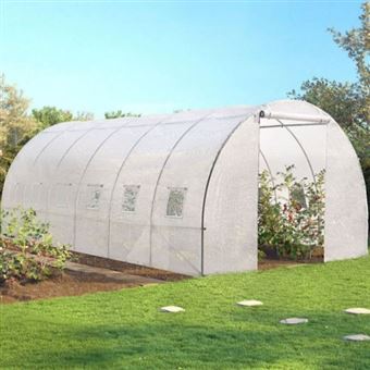 40 Sur Grande Serre De Jardin Transparente 18 M Tunnel 7 Arceaux