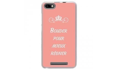 Coque souple pour Wiko Lenny 3 avec impression Motifs Bouder pour mieux Régner rose