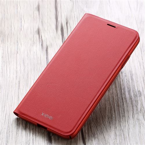 Etui en PU arrière rouge pour votre Apple iPhone XS Max 6.5 pouces