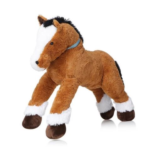 Peluche Cheval allongé - 120 cm - brun clair