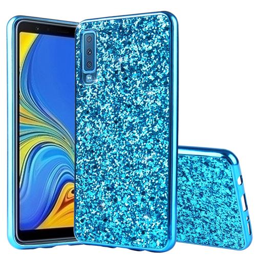 Coque en TPU hybride flash bleu pour votre Samsung Galaxy A7 (2018)
