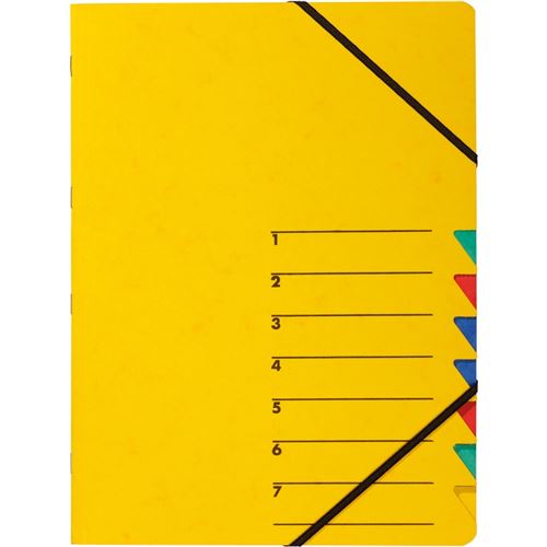 Pagna Trieur 'Easy', A4, Carton, 7 Compartiments, Jaune