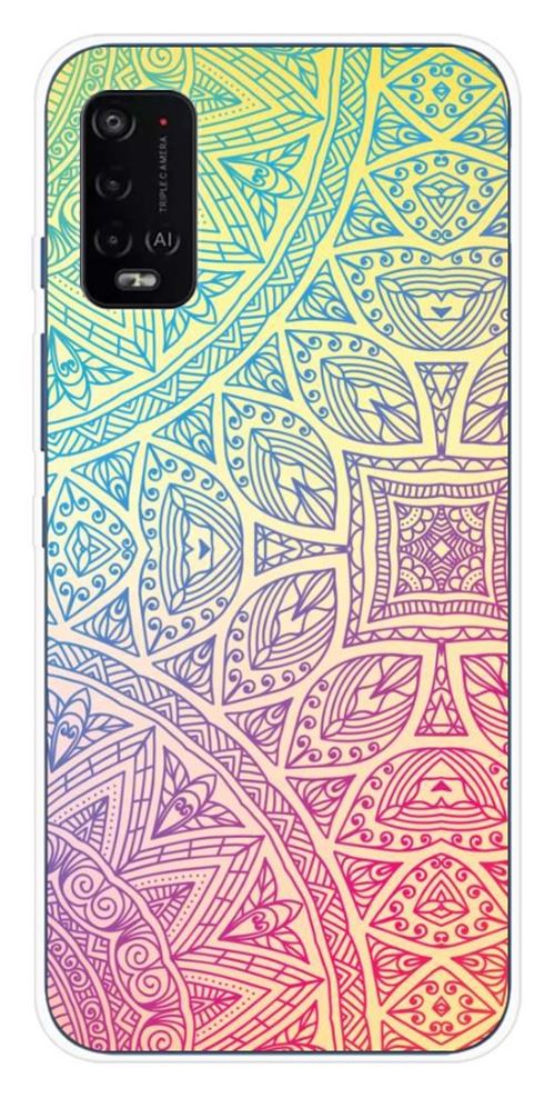 Coque en silicone imprimée compatible Wiko U20 Mandala Pastel
