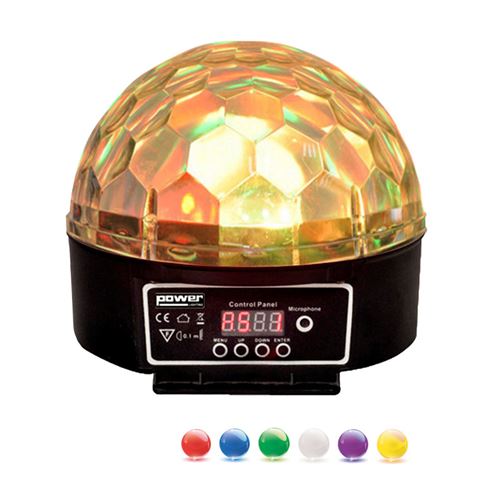 Power Lighting Sphero Magik Led Mk2 Black - Demie sphère à led 6x3W RGBWAP - finition noire