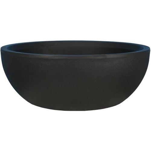 Pot Rond Riviera Coupe Noir Aspect Granit Mate 40x15 cm 12 L - Image 4