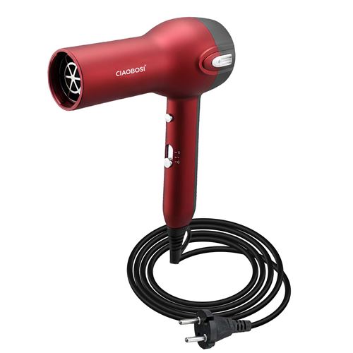 AVIZAR S&egrave;che-Cheveux Electrique 1400W avec Air Froid et Vitesses R&eacute;glables Rouge