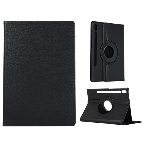 Non Communiqué Noir Etui En Pu Avec Support Rotatif À 360° Pour Votre Samsung Galaxy Tab S8 Plus