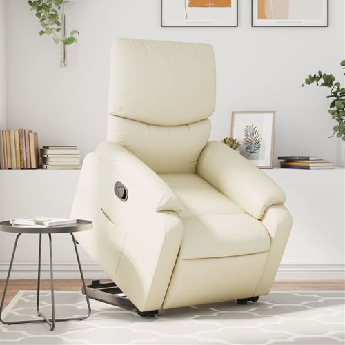 Non Communiqué Crème Vidaxl Fauteuil De Relaxation Inclinable Similicuir