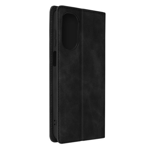 Étui Portefeuille pour Motorola Moto G52 et G82 Porte-cartes Soft-touch Clapet aimanté Avizar noir
