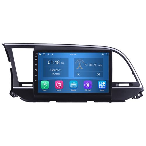 Autoradio RoverOne® Bluetooth CarPlay Android Auto Navigation 4Go RAM 64Go ROM pour Hyundai Elantra 6 2016-2018