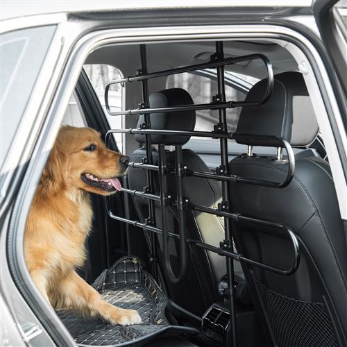 Grille de séparation extensible voiture barrière de sécurité barre réglable  pour chien acier noir - Transport et voyage du chien - Achat & prix