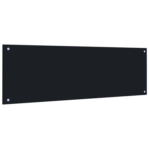 vidaXL Dosseret de cuisine Noir 120 x 40 cm Verre trempé