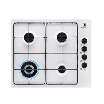 Electrolux 300 Slim line EGS6414W - Table de cuisson au gaz - 4 plaques de cuisson - Niche - largeur : 55 cm - profondeur : 47 cm - blanc - 1