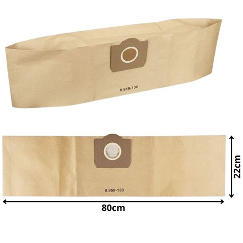 10x pièce - sacs en papier, sacs d'aspirateur compatible avec Kärcher  remplace 6.959-130.0