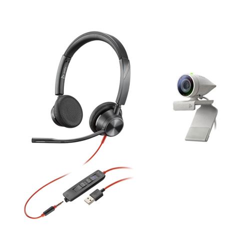 Polycom 2200-87130-025 Casque stéréo jack 3,5 mm, USB filaire supra-aural noir