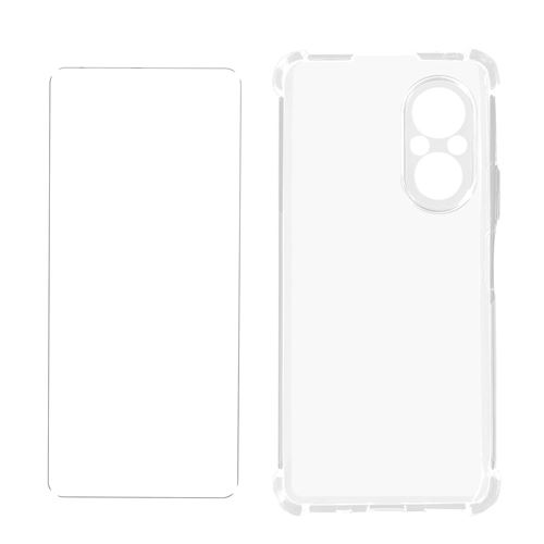 Avizar Pack Protection pour Honor 50 SE Coque Souple et Film Verre Trempé 9H Transparent