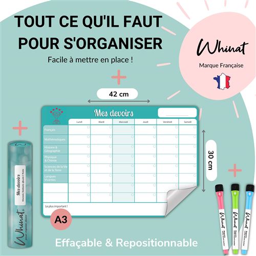 Bloc note magnétique « Ma semaine » - Whinat
