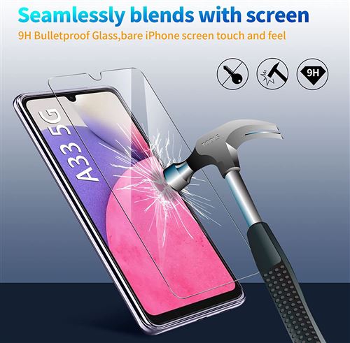 Pack Moxie 1 Housse TPU transparente + 1 verre trempé 2.5D pour Samsung  Galaxy A34 5G