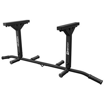 Hop-Sport Barre De Traction Murale Multiprise HS-2002K – 14 Prises De Main Différentes, Charge Max 150 Kg, Structure Acier Thermolaqué, Poignées Moletées, Idéale Pour Petit Espace
