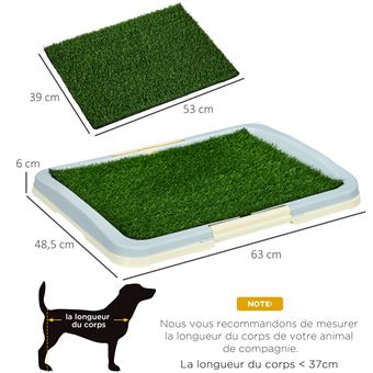 Litière gazon synthétique chien toilette portable à pelouse tiroir